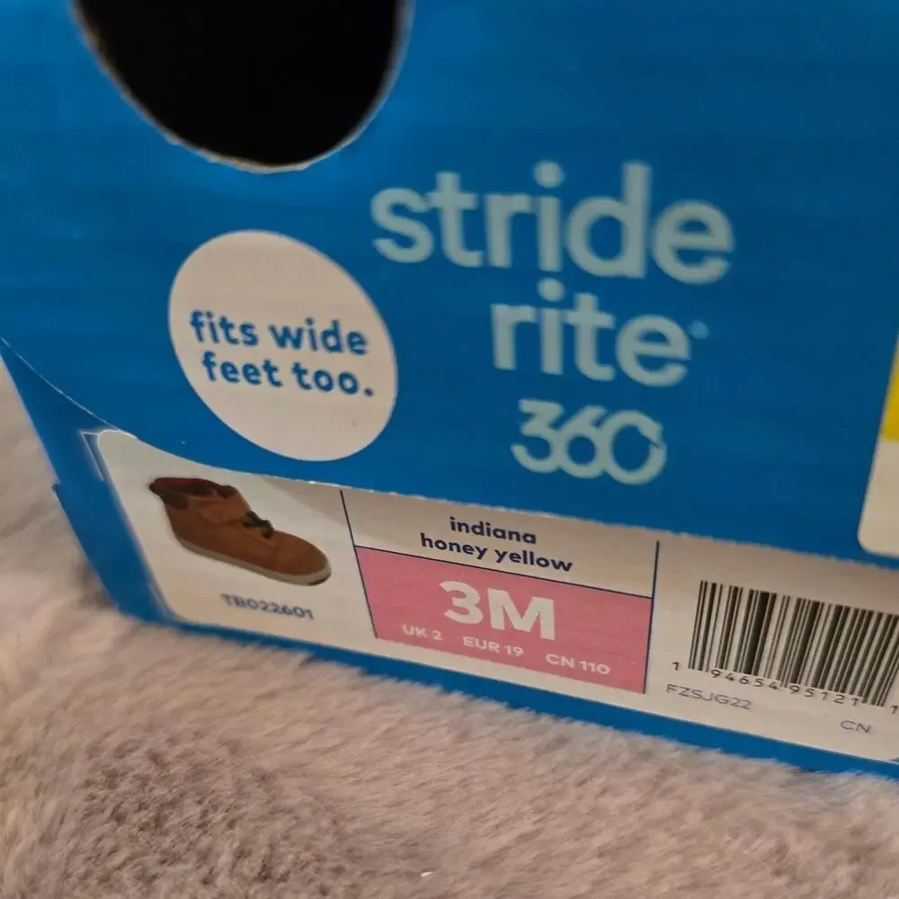 Stride Rite 360 Baby 3 Months Size Indiana Honey Yellow Boots